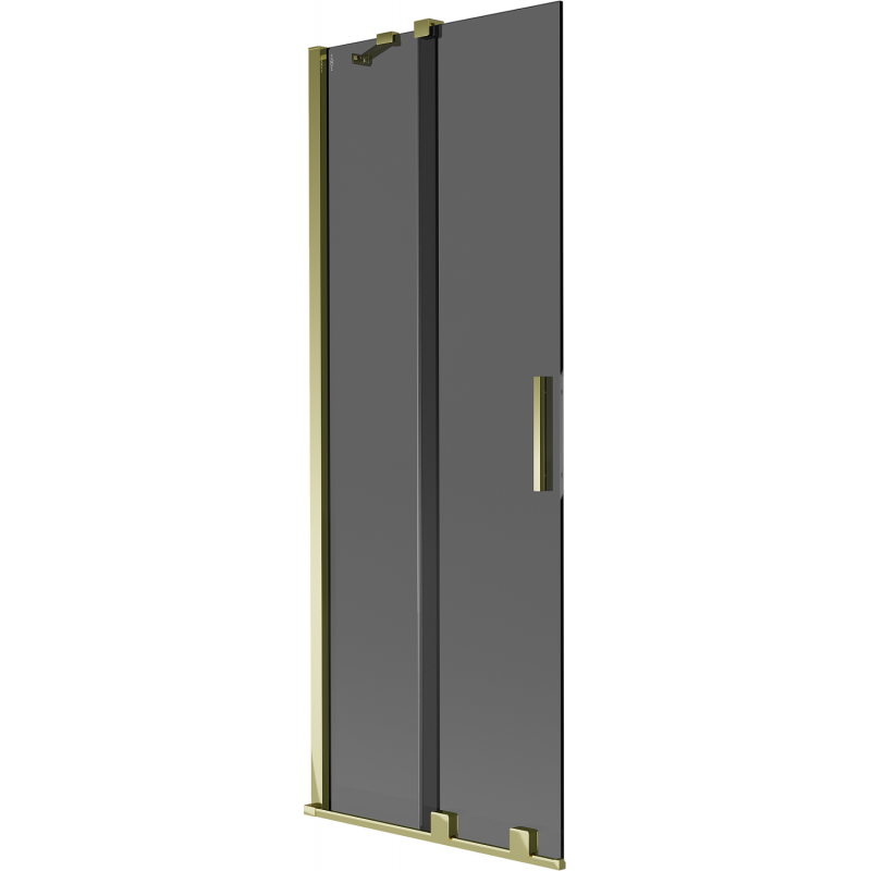 Mexen Velar 2-wing sliding shower screen 75 x 150 cm, graphite, gold - 896-075-000-41-50