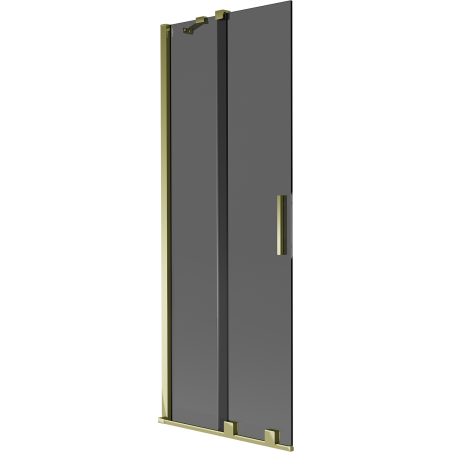 Mexen Velar 2-wing sliding shower screen 75 x 150 cm, graphite, gold - 896-075-000-41-50