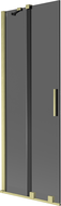 Mexen Velar 2-panel sliding bath screen 75 x 150 cm, graphite, brushed gold - 896-075-000-41-55
