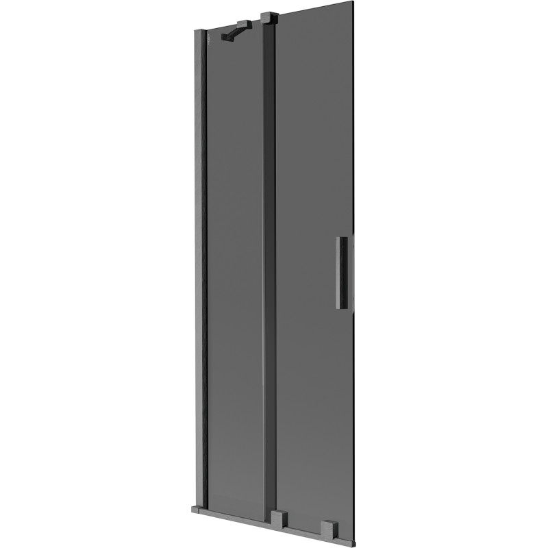 Mexen Velar bathtub screen 2-wing sliding 75 x 150 cm, graphite, brushed gun gray - 896-075-000-41-66