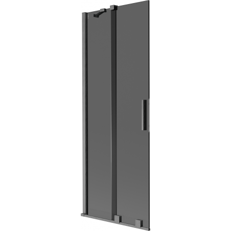 Mexen Velar 2-panel Sliding Bath Screen 75 x 150 cm, Graphite, Gun Gray Brushed - 896-075-000-41-66