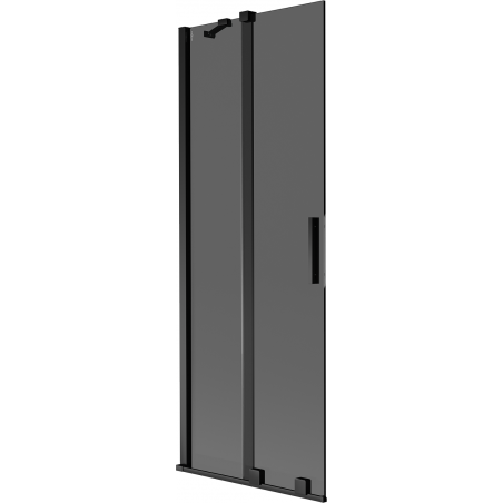 Mexen Velar 2-Wing Sliding Shower Screen 75 x 150 cm, Graphite, Black - 896-075-000-41-70