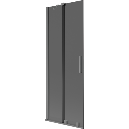 Mexen Velar 2-Panel Sliding Bath Screen 75 x 150 cm, Graphite, Gun Metal - 896-075-000-41-95