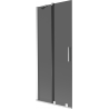 Mexen Velar 2-Wing Sliding Bath Screen 80 x 150 cm, Graphite, Chrome - 896-080-000-41-01