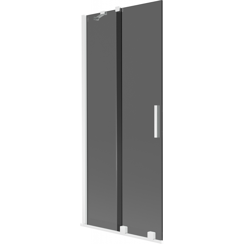 Mexen Velar bath screen 2-panel sliding 80 x 150 cm, graphite, white - 896-080-000-41-20