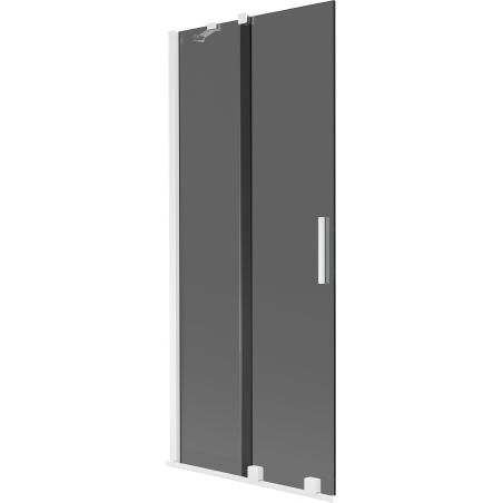Mexen Velar 2-wing sliding bath screen 80 x 150 cm, graphite, white - 896-080-000-41-20