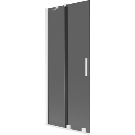 Mexen Velar bath screen 2-panel sliding 80 x 150 cm, graphite, white - 896-080-000-41-20