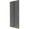 Mexen Velar 2-panel sliding shower screen 80 x 150 cm, graphite, gold - 896-080-000-41-50