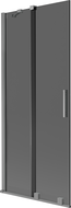 Mexen Velar 2-wing sliding bath screen 80 x 150 cm, graphite, gun metal - 896-080-000-41-95