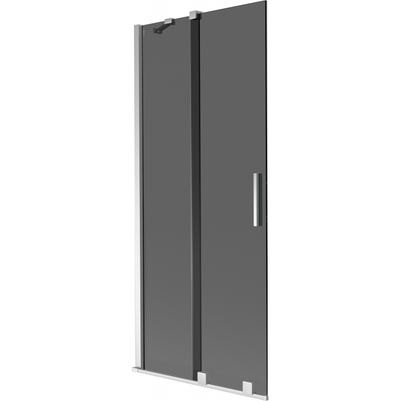 Mexen Velar 2-panel sliding bathtub screen 85 x 150 cm, graphite, chrome - 896-085-000-41-01