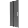 Mexen Velar 2-panel sliding bath screen 85 x 150 cm, graphite, white - 896-085-000-41-20