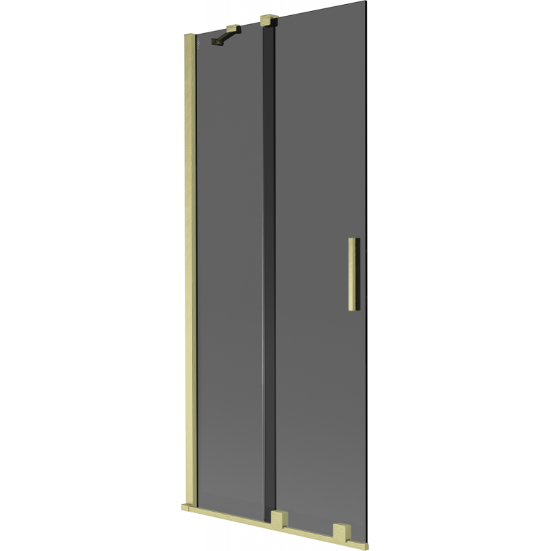 Mexen Velar 2-panel sliding bath screen 85 x 150 cm, graphite, gold - 896-085-000-41-50