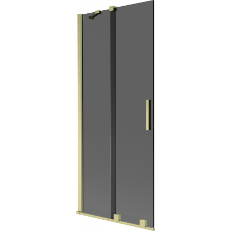 Mexen Velar 2-panel sliding bathtub screen 85 x 150 cm, graphite, gold - 896-085-000-41-50