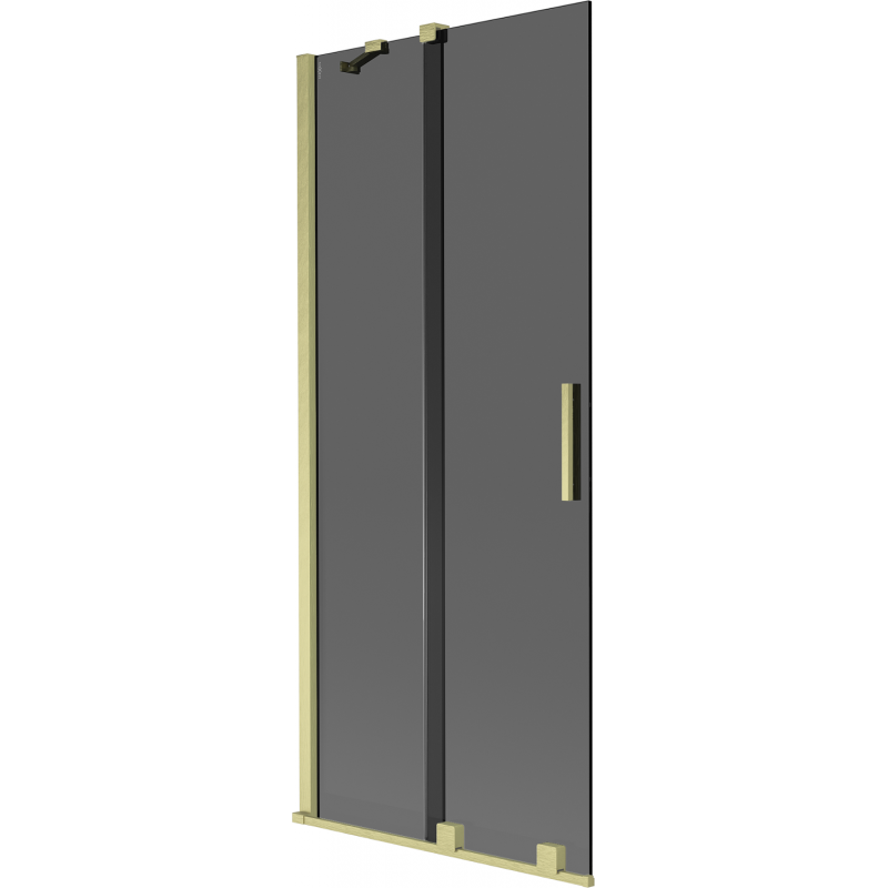 Mexen Velar 2-panel sliding shower screen 85 x 150 cm, graphite, brushed gold - 896-085-000-41-55