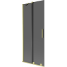 Mexen Velar 2-panel sliding shower screen 85 x 150 cm, graphite, brushed gold - 896-085-000-41-55