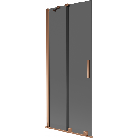 Mexen Velar 2-panel sliding shower screen 85 x 150 cm, graphite, rose gold - 896-085-000-41-60