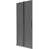 Mexen Velar bathtub screen, 2-wing sliding 85 x 150 cm, graphite, brushed gun gray - 896-085-000-41-66