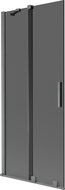 Mexen Velar bathtub screen, 2-wing sliding 85 x 150 cm, graphite, brushed gun gray - 896-085-000-41-66