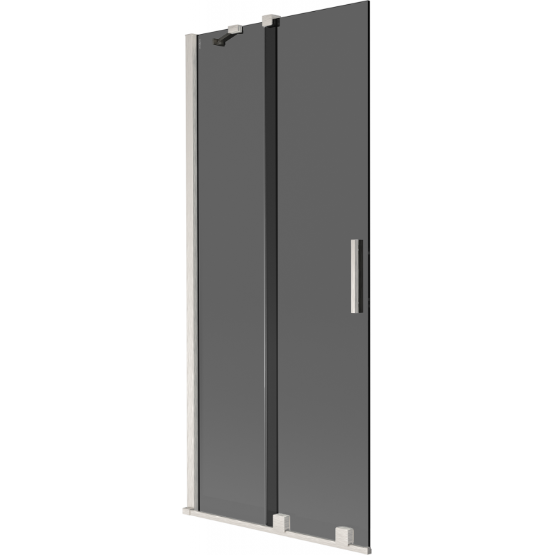 Mexen Velar Bathtub Screen 2-Panel Sliding 85 x 150 cm, Graphite, Brushed Nickel - 896-085-000-41-97
