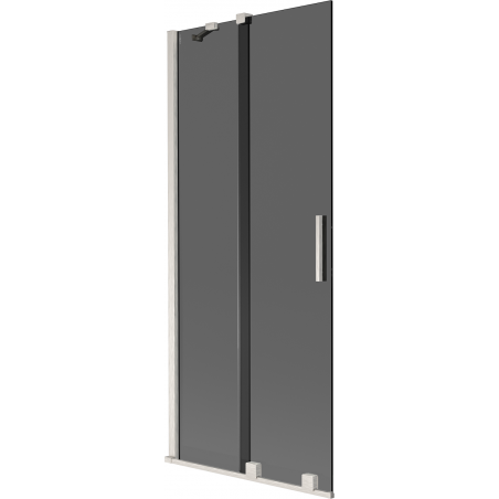 Mexen Velar Bathtub Screen 2-Panel Sliding 85 x 150 cm, Graphite, Brushed Nickel - 896-085-000-41-97