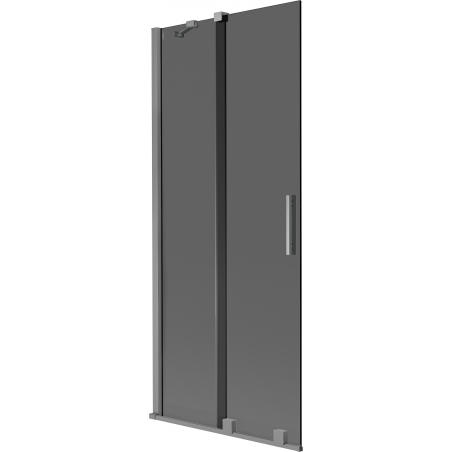 Mexen Velar 2-wing retractable bath screen 85 x 150 cm, graphite, gun metal - 896-085-000-41-95