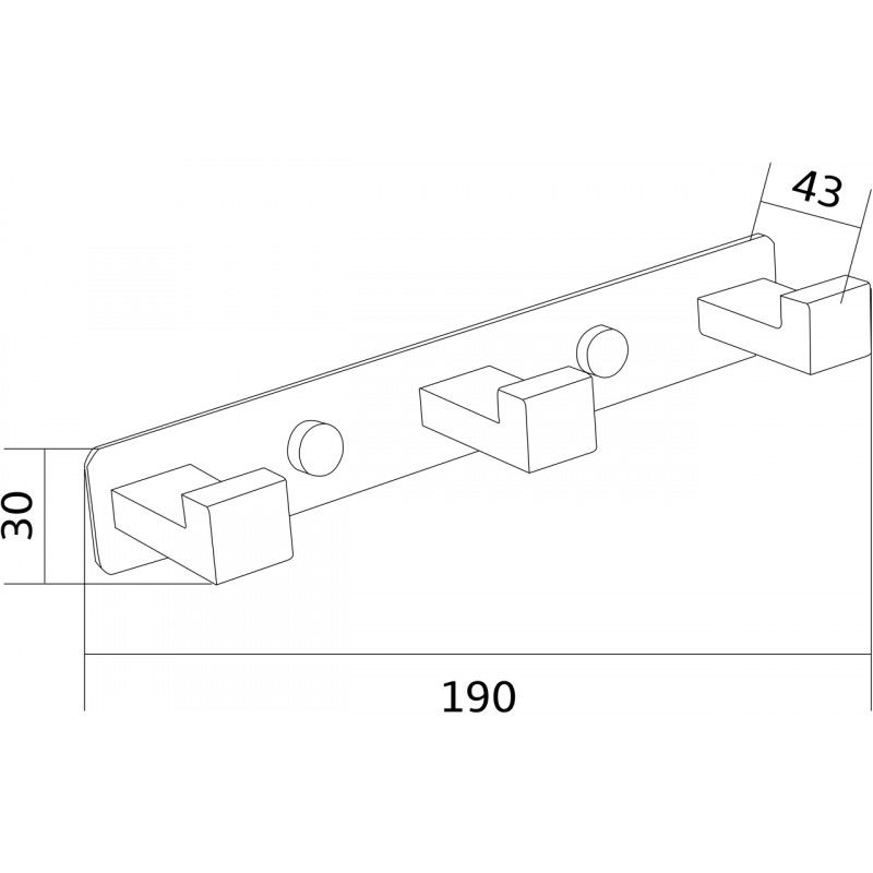 Mexen triple towel hook, gold - 709263-50