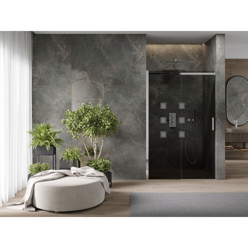 Mexen Omega sliding shower doors 160 cm, graphite, chrome - 825-160-000-01-40