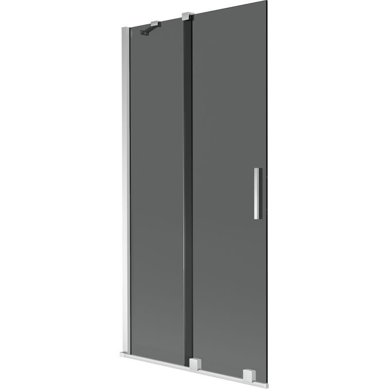 Mexen Velar 2-wing sliding bath screen 90 x 150 cm, graphite, chrome - 896-090-000-41-01