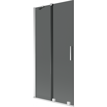 Mexen Velar bathtub screen 2-wing sliding 90 x 150 cm, graphite, chrome - 896-090-000-41-01