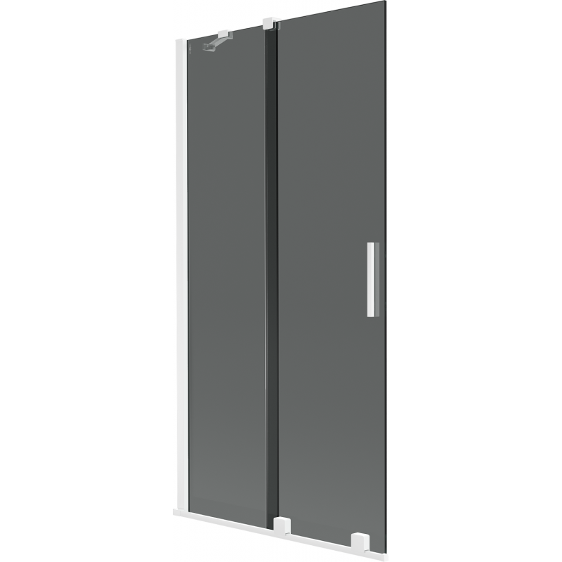 Mexen Velar 2-wing sliding shower screen 90 x 150 cm, graphite, white - 896-090-000-41-20