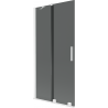 Mexen Velar 2-panel sliding shower screen 90 x 150 cm, graphite, white - 896-090-000-41-20