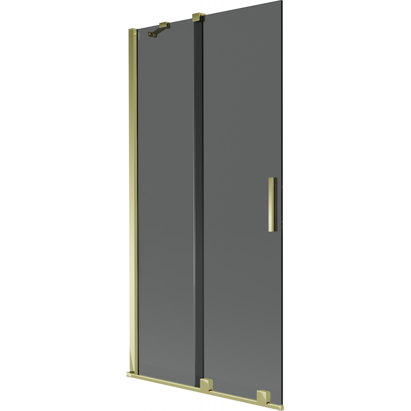 Mexen Velar 2-panel sliding bath screen 90 x 150 cm, graphite, gold - 896-090-000-41-50