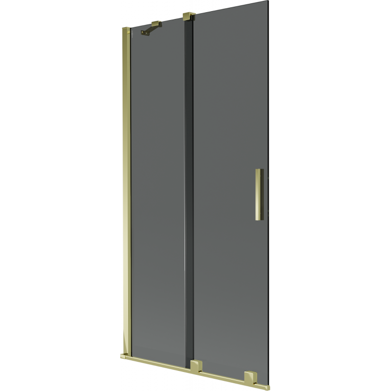 Mexen Velar 2-Panel Sliding Shower Screen 90 x 150 cm, Graphite, Gold - 896-090-000-41-50