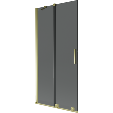 Mexen Velar 2-Panel Sliding Shower Screen 90 x 150 cm, Graphite, Gold - 896-090-000-41-50
