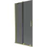 Mexen Velar 2-Panel Sliding Shower Screen 90 x 150 cm, Graphite, Gold - 896-090-000-41-50