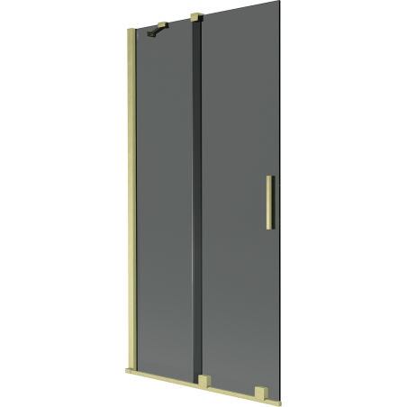 Mexen Velar 2-panel sliding bathtub screen 90 x 150 cm, graphite, brushed gold - 896-090-000-41-55