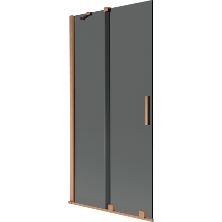 Mexen Velar 2-wing sliding bath screen 90 x 150 cm, graphite, brushed copper - 896-090-000-41-65