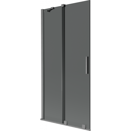 Mexen Velar Shower Screen 2-Panel Sliding 90 x 150 cm, Graphite, Brushed Gun Gray - 896-090-000-41-66