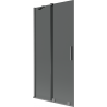 Mexen Velar 2-panel sliding shower screen 90 x 150 cm, graphite, brushed gun gray - 896-090-000-41-66