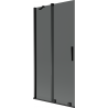 Mexen Velar 2-panel sliding shower screen 90 x 150 cm, graphite, black - 896-090-000-41-70