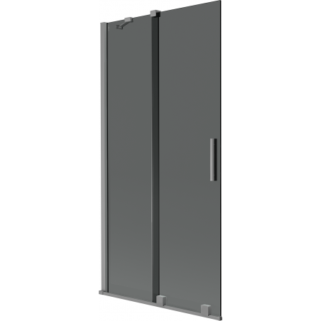 Mexen Velar 2-panel sliding bath screen 90 x 150 cm, graphite, gun metal - 896-090-000-41-95