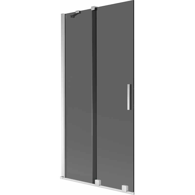 Mexen Velar bath screen 2-panel sliding 95 x 150 cm, graphite, chrome - 896-095-000-41-01