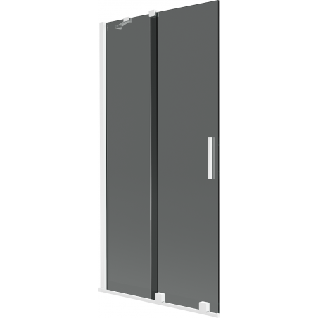 Mexen Velar bathtub screen 2-wing sliding 95 x 150 cm, graphite, white - 896-095-000-41-20