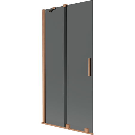 Mexen Velar two-wing sliding bathtub screen 95 x 150 cm, graphite, brushed copper - 896-095-000-41-65