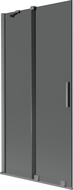 Mexen Velar Bathtub Screen 2-Panel Sliding 95 x 150 cm, Graphite, Brushed Gun Gray - 896-095-000-41-66