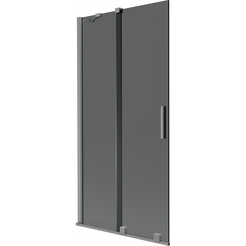 Mexen Velar 2-panel sliding bath screen 95 x 150 cm, graphite, gun metal - 896-095-000-41-95