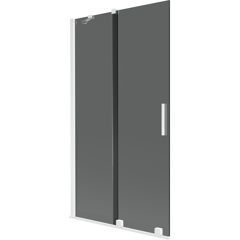 Mexen Velar 2-panel sliding bath screen 100 x 150 cm, graphite, white - 896-100-000-41-20