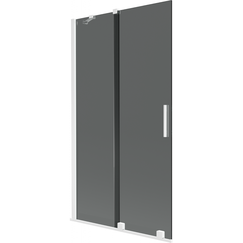 Mexen Velar 2-panel sliding bathtub screen 100 x 150 cm, graphite, white - 896-100-000-41-20