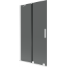 Mexen Velar 2-panel sliding bathtub screen 100 x 150 cm, graphite, white - 896-100-000-41-20