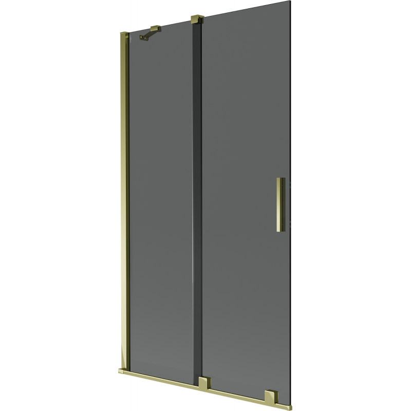 Mexen Velar 2-panel sliding bathtub screen 100 x 150 cm, graphite, gold - 896-100-000-41-50
